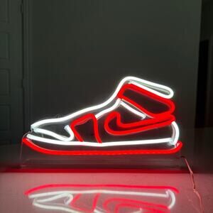 Nike Shoes Neon Sign red white nike sneaker LED sign